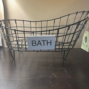 Elegant Black Bath Storage Basket